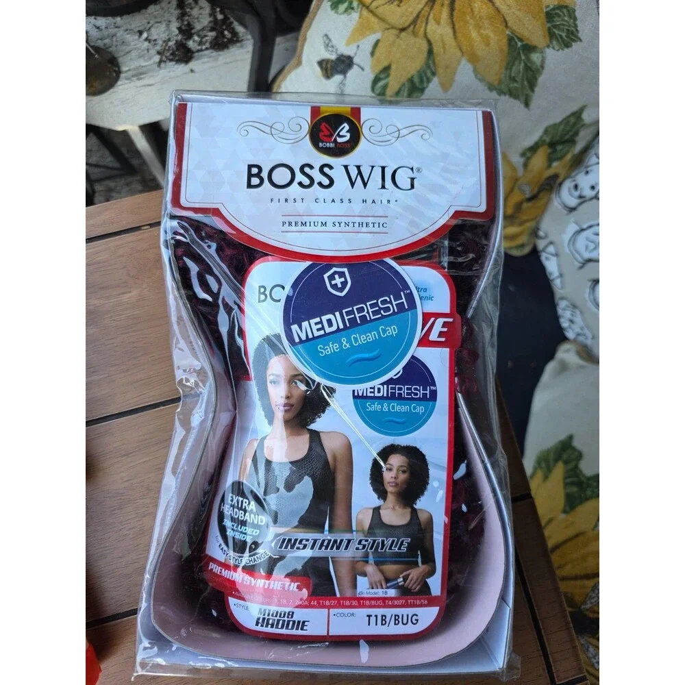 Bobbi Boss Instant Style Boss Wig - M1008 Haddie (Color: T1B/BUG) - NEW